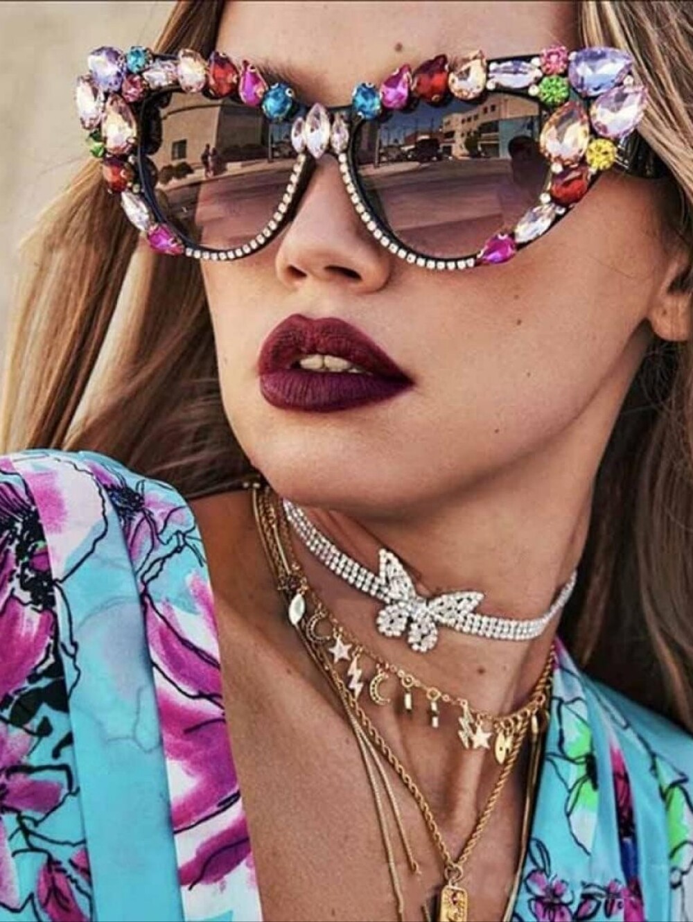 Women's oversized vintage-inspired cat-eye sunglasses NWT